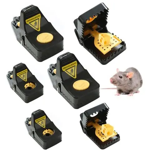 Produktbild: Mausefalle Rattenfalle Das Neue Mäusefalle, Wiederverwendbar Schlagfalle, Hochempfindliche Mousetrap mit Abnehmbarer, Garden Room Kitchen Anwendbar, Grüner als Rattengift, 3 kleine 3 große