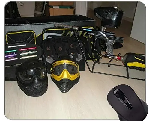 Produktbild: Mausunterlage Personalisiert, Gewehr-Munitions-Paintball-personalisiertes Rechteck-Spiel Mousepads