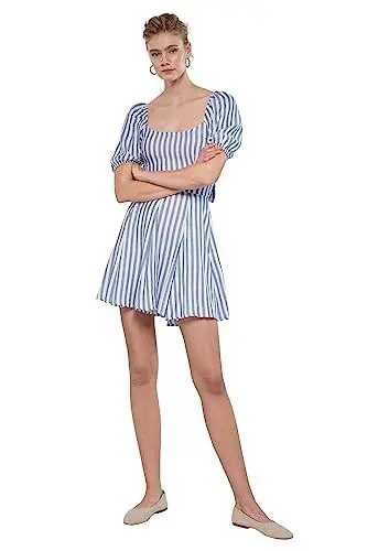 Produktbild: Mavi Damen Striped Dress Kleid, blau, S