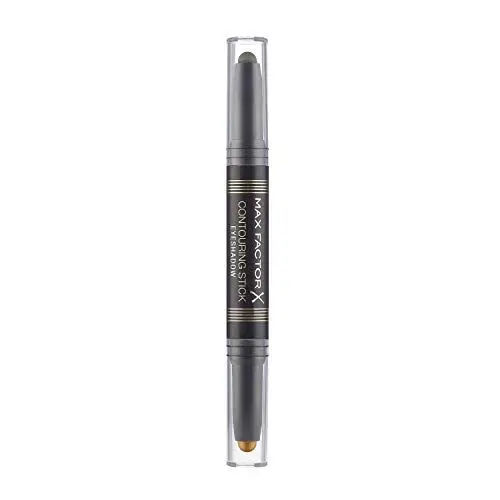 Produktbild: Max Factor Contouring Stick Eyeshadow Bronze Moon & Forest Green – Lidschattenstift mit hellem und dunklem Farbton für einen gelungenen Augenaufschlag – Mit cremiger Textur