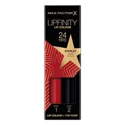 Produktbild: Max Factor Lipfinity Lip Colour Rising Stars Collection, 88 Starlet, langanhaltender Lippenstift + feuchtigkeitsspendender Top Coat, bis zu 24h Halt, mit präzisem Applikator, 2.3 ml + 1.9 g