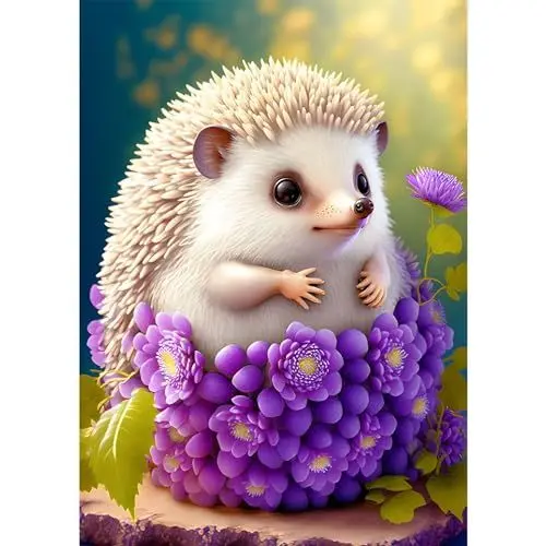 Produktbild: MAXBYE DIY Igel Diamond Painting für Erwachsen, 5D Diamond Painting Bilder Set, Malen nach Zahlen Diamant Kunst Handwerk für Home Wand Décor 30x40cm