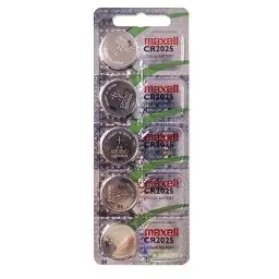 Produktbild: Maxell CR2025 Batterien, 5 Stück, Lithium, 3 V, 170 mAh, Grau
