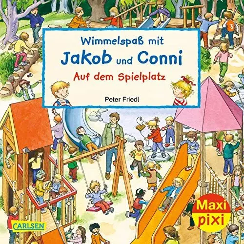 Produktbild: Maxi Pixi 320: Wimmelspaß mit Jakob und Conni: Auf dem Spielplatz (320)