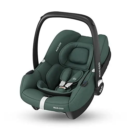 Produktbild: Maxi-Cosi CabrioFix i-Size, Babyschale, 0–12 Monate, max. 12 kg, leichter i-Size Kindersitz (3,2 kg), Sonnenverdeck, gepolsterter Sitz, für viele Maxi-Cosi Kinderwagen, Essential Green