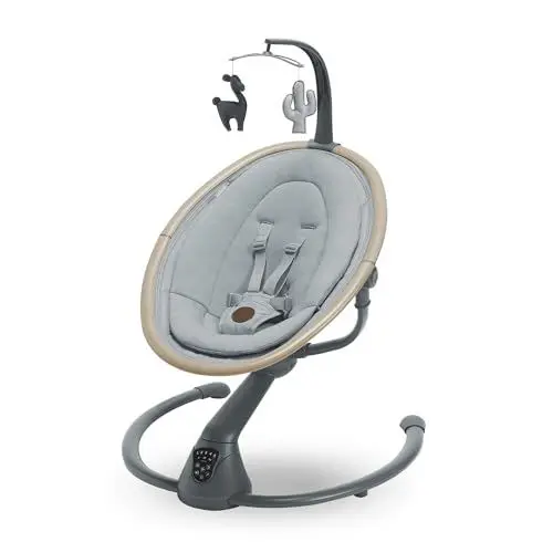Produktbild: Maxi-Cosi Cassia Babywippe Elektrisch, 0–6 Monate, max. 9 kg, Babyschaukel Elektrisch, 12 Melodien, 360°-Sitzdrehung, automatische Bewegungserkennung, 5 Geschwindigkeiten, Beyond Grey
