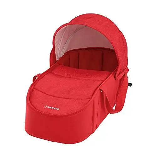 Produktbild: Maxi-Cosi Laika Babywanne, sehr leichter (nur 1,5 kg) und gepolsterter Soft-Kinderwagenaufsatz, passend für den Kinderwagen Maxi-Cosi Laika, Baby-Tragetasche nutzbar ab der Geburt, Nomad Red