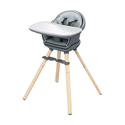 Produktbild: Maxi-Cosi Moa 8-in-1-Hochstuhl, Verstellbarer Kinderhochstuhl, Mitwachsender Hochstuhl, Hochstuhl mit Tisch, Ab ca. 6 Monaten bis zu 5 Jahren, 0-22 kg, Beyond Graphite