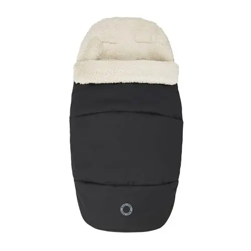Produktbild: Maxi-Cosi kuschelig weicher 2-in-1 Fußsack, geeignet für alle Maxi-Cosi Kinderwagen, auch als Sitzpolster verwendbar, Black (schwarz)