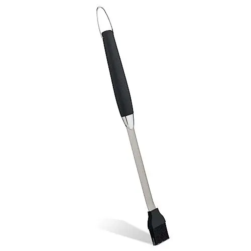 Produktbild: Maximex BBQ Silikonpinsel extra lang, 43cm Grillpinsel hitzebeständig, Langer Marinierpinsel mit rutschfestem Stiel & zuverlässigen Silikon-Borsten, gleichmäßige Verteilung ohne Tropfen/Verkleben