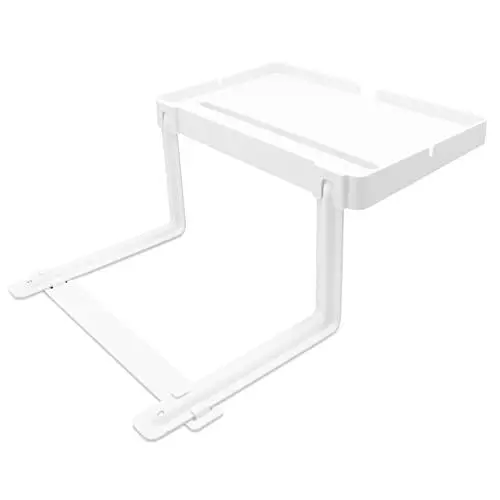 Produktbild: Maximex Bett-Butler 30x18cm, platzsparender Nachttisch zum Einhängen ans Bett ohne Bohren, Einhängetisch mit Handyhalterung & Ladekabel-Schlitze, höhenverstellbare Bett-Ablage für alle Betten