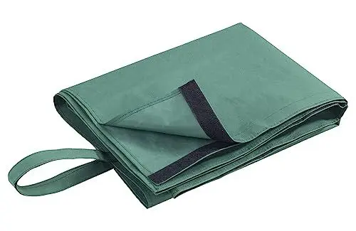 Produktbild: Maximex Laubsammler XXL, praktische Plane zum rückenschonenden Sammeln & Abtransportieren von Laub, Wasserabweisende Laubplane mit Klettverschlüssen & Tragegriffen, 50 l, 135 x 115 cm