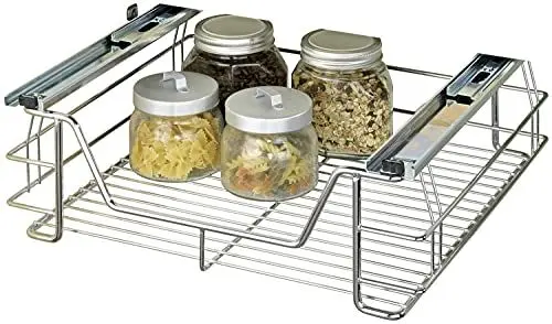 Produktbild: Maximex Schrankauszug Midi, ausziehbarer Korb für zusätzlichen Stauraum, aus verchromtem Stahl, 51 x 18,5 x 40 cm