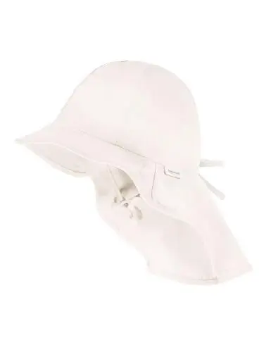 Produktbild: maximo Uni Cotton Girls Sonnenhut Sommerhut Mädchenhut Strandhut Kinderhut Stoffhut Baumwollhut Kinder - mit Kinnband Sommer Frühling-Sommer - 53 cm weiß