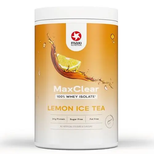 Produktbild: MaxiNutrition MaxClear Lemon Ice Tea, 100% Clear Whey Protein Isolate, 420g, Protein Pulver mit 24g Eiweiß pro Portion, erfrischend, kalorienarm, ohne künstliche Aromen