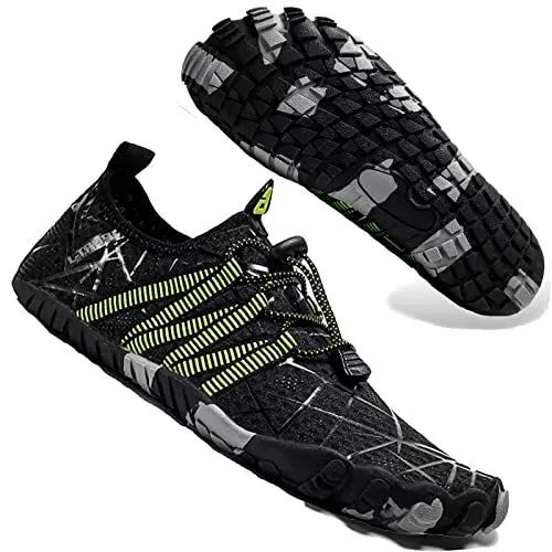 Produktbild: Maxome Wasserschuhe für Herren und Damen Strandschuhe Schnell Trocknend barfuß Surfschuhe Damen Meeresschuhe leicht Unisex Sport Tauchen Poolschuhe，Schwarz