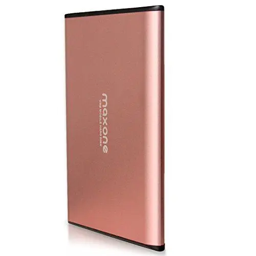 Produktbild: Maxone Externe Festplatte 500GB Tragbare festplatten 2,5 Zoll USB 3.0 Backups HDD Tragbare für TV,PC,Mac,MacBook, Chromebook, Wii u, Laptop,Desktop,Windows (500GB, Pink)