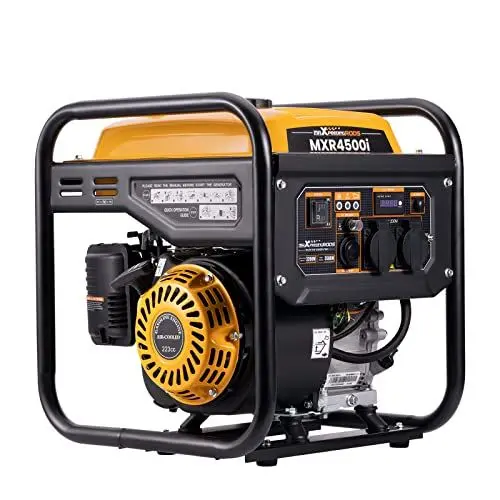 Produktbild: maXpeedingrods Inverter Stromgenerator 3500W Benzin 4 Takt mit zwei 230V Steckdosen Leise und leicht als Notstromaggregat hausversorgung für Garage Werkstatt Baustelle