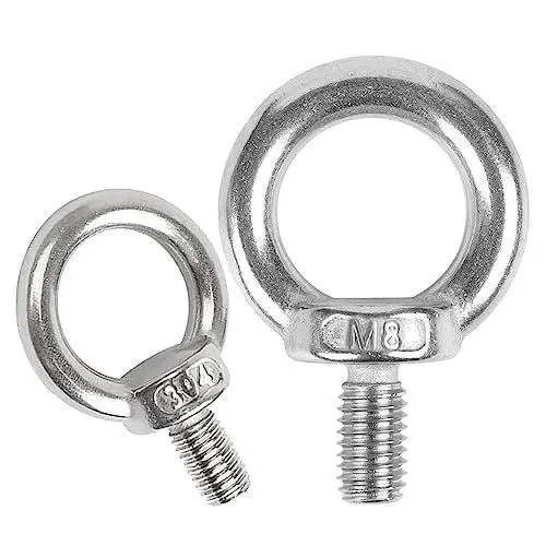 Produktbild: Maxsail Ringschraube M8 Ösenschraube Edelstahl 10 Stück Augenschraube 304 Edelstahl Ringbolzen für Rolle des Befestigens und Hängens