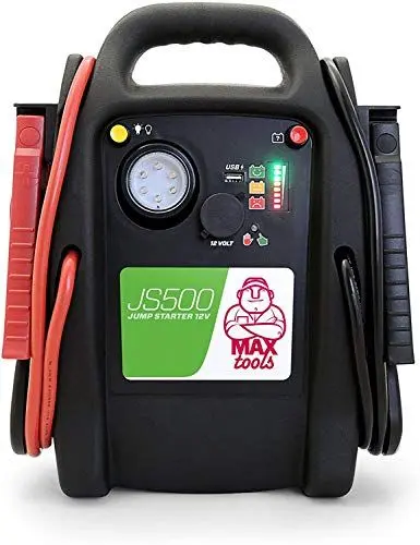 Produktbild: MAXTOOLS JS500 2200A 22Ah, UltraSafe Starthilfe Powerbank, für Autos und Transporter, für 12V Diesel und Benzinmotoren, Jumpstarter mit LED-Licht, USB-Anschluss und Starthilfekabel