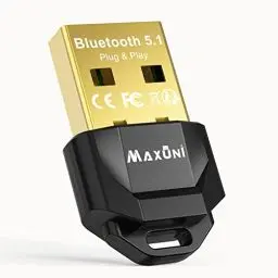 Produktbild: Maxuni USB Bluetooth 5.1 Dongle Adapter for PC Laptop Computer Desktop, Low Latency EDR Receiver Keyboard Mouse, Support Windows 10/11（Plug and Play