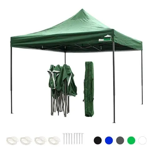 Produktbild: MaxxGarden Faltpavillon - Pavillon 3x3 m Wasserdicht Stabil Winterfest – Gartenzelt - Pop Up Zelt - Partyzelt mit Tasche - 9m² - UV Schutz 50+ - Gartenpavillon Faltbar - Grün