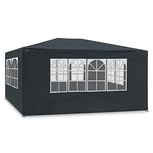 Produktbild: MaxxGarden Pavillon 3x3 - Faltpavillon Wasserdicht Stabil - Festzelt und Gartenzelt - Partyzelt 9m² - UV Schutz 50+ - Pavilion 4 Seitenteilen - Anthrazit