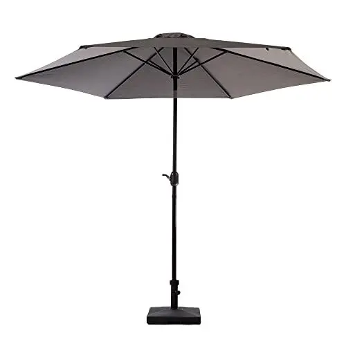 Produktbild: MaxxGarden Sonnenschirm Ø300cm - UV Schutz 50+ - Knickbar - Neigbar Wasserabweisend - Balkonschirm - Gartenschirm - ohne Ständer - Schwarz