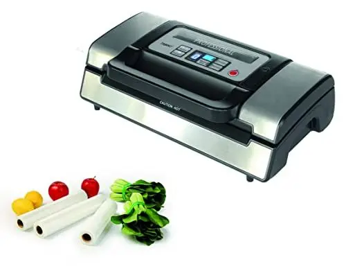 Produktbild: Maxxo VM Profi Professionelle Vakuumierer doppelt Schweißnaht 20 l/min. Vakuumpumpe 900 mbar Folienschweißgerät für Lebensmittel Vakuumgeräte Edelstahl Schweißgerät