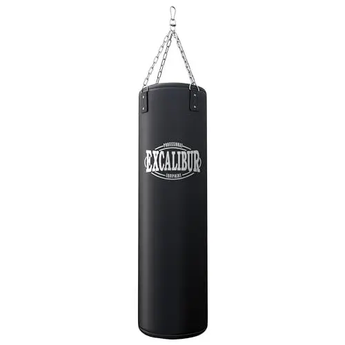 Produktbild: MAXXUS Boxsack PRO Excalibur/Thunder 120 - Gefüllt, Hängend, Vierpunkt-Stahlkette, 120 x 35cm, 34 kg - Punching Bag, Sandsack für Boxen, MMA, Muay Thai, Kickboxen, Kampfsport (#1 Excalibur PRO 120)
