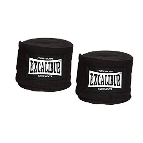 Produktbild: Maxxus Boxbandagen Excalibur Club PRO - 5m lang, 1 Paar, mit Daumenschlaufe & Klettverschluss, Waschbar, Schwarz/Rot - Handbandagen, Boxen, Kampfsport, MMA, Kickboxen, Boxing, Kampfsport, Muay Thai