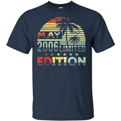 Produktbild: May 2006 T-Shirt 13Th Birthday Gift 13 Years Old Black Navy T-Shirt Men's Clothing Navy 3XL
