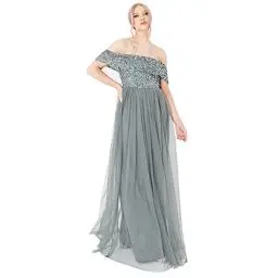 Produktbild: Maya Deluxe Damen Rl004 Mm Bridesmaid Dress, Misty Green, 40 EU