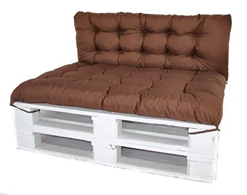Produktbild: Mayaadi Home Palettenkissen Rückenkissen Euro Paletten Palettenauflage MH-DA-01 Braun 120x40x10cm