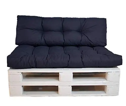 Produktbild: Mayaadi Home Palettenkissen Rückenkissen Euro Paletten Palettenauflage MH-DA-02 Dunkelblau 120x40x10/20 cm