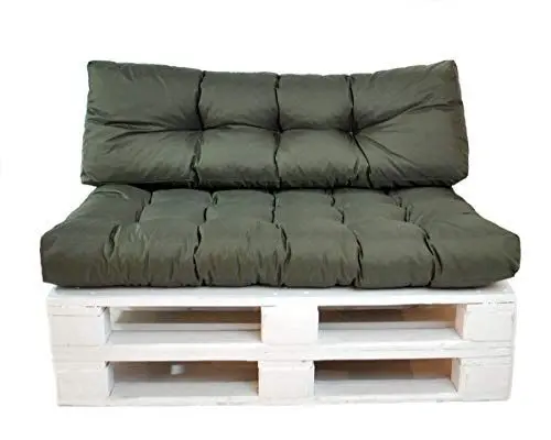 Produktbild: Mayaadi Home Palettenkissen Rückenkissen Euro Paletten Palettenauflage MH-DA-02 Olive 120x40x10/20 cm