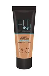 Produktbild: Maybelline New-York Foundation Fluide Fit Me Matte & Poreless, für normale bis fettige Haut, Farbton 250 Sun Beige, 30 ml