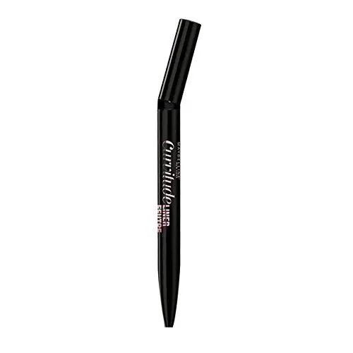 Produktbild: Maybelline New York Flüssiger Eyeliner mit sehr präziser Spitze und abgeknickter Form für leichte Handhabung, Curvitude Liner, Nr. 1 Black (Schwarz), 1 Stück