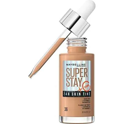 Produktbild: Maybelline New York Foundation, Langanhaltendes Make-Up mit Vitamin C, Vegane Formel, Super Stay Skin Tint, Nr. 10