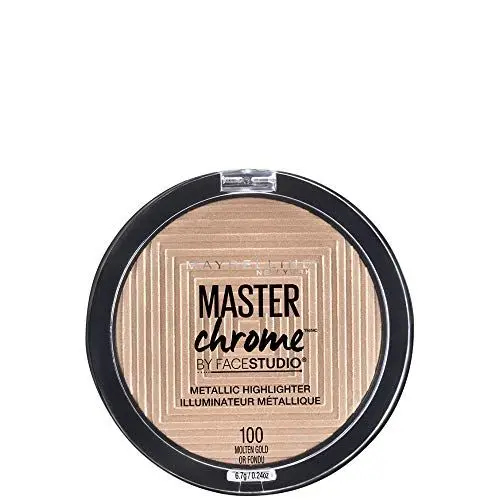 Produktbild: Maybelline New York Master Chrome Gesichtspuder Nr. 100, zum Highlighten im Gesicht, auf Schultern und Dekolleté