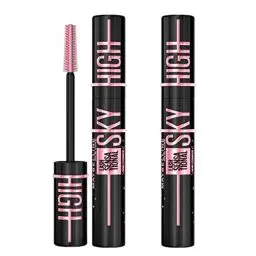 Produktbild: Maybelline New York Sky High Volumizing and Extension Mascara Farbe Cosmic Black mit Flexibler Bürste für Lange Definierte und Volle Wimpern – 2 Kosmetika