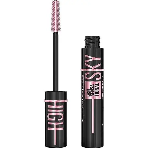 Produktbild: Maybelline New York Wimperntusche für extreme Länge und volles Volumen, Mascara mit wimpernverlängerndem Effekt, Lash Sensational Sky High Cosmic Black, Schwarz, 1 x 7,2 ml