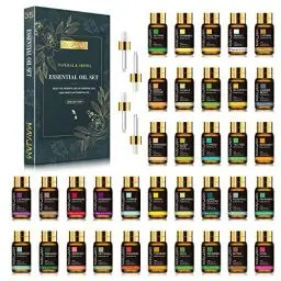 Produktbild: MAYJAM Ätherische Öle Set 35 x 5ml, Ätherische Öle für Diffuser Aromatherapie Duftöl Geschenkset, Naturrein Reine Ätherisches Öl Lavendel, Eukalyptus, Vanille, Rose, Teebaum