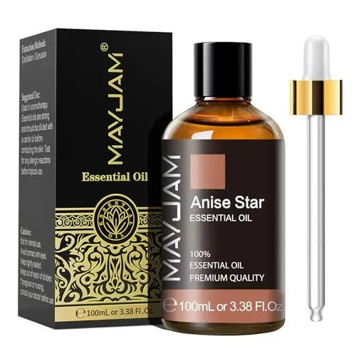 Produktbild: MAYJAM Anis Stern Ätherisches Öl 100ML, Anis Sternöl für Diffusor, Luftbefeuchter, DIY, Home，Wardrobes