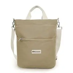 Produktbild: MAYMOONER Canvas Umhängetasche Damen mit Reißverschluss Lässige Tote Henkeltasche Alltagstaschen für Arbeit Reisen Einkaufen Khaki