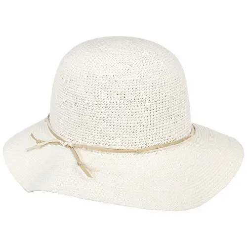 Produktbild: Mayser Brigitta Panamahut Sonnenhut Panamastrohhut Damenhut Schlapphut Damen - Made in The EU Sommer Frühling-Sommer - L (59-60 cm) cremeweiß