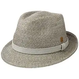 Produktbild: Mayser Hanf-Leinen Trilby Hut Zechbauer UV-Schutz Sonnenhut Sommerhut Strandhut Herrenhut Damenhut Damen/Herren - Made in The EU Strohhut mit Lederband, Lederband Sommer Frühling-Sommer - 57 cm grau