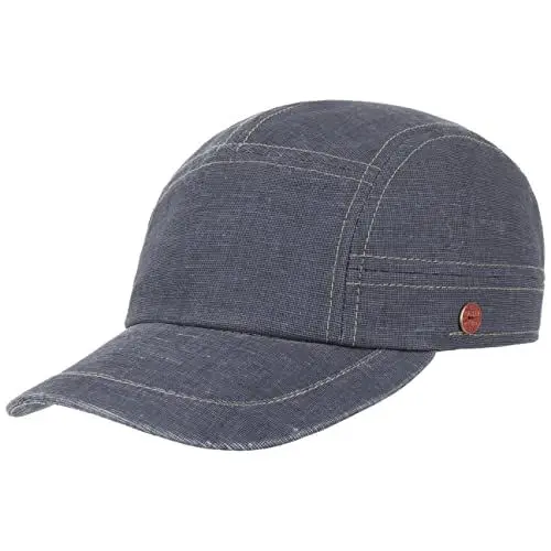 Produktbild: Mayser Maik Savona Cap Baumwollcap Sommercap Basecap Baseballcap Leinencap Damen/Herren - Made in The EU Metallschnalle, mit Schirm, Schirm Sommer Frühling-Sommer - 59 cm Denim