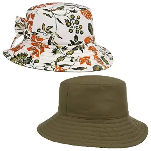 Produktbild: Mayser Malu Floral Wendehut Viskosehut Sonnenhut Damenhut Damen - Made in The EU Sommer Frühling-Sommer - M (57-58 cm) Oliv