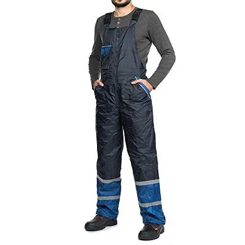 Produktbild: MAZALAT work wear Winter Arbeitslatzhosen männer, Gefüttert, Winddicht & Wasserdicht mit Reflektionsstreifen, Thermohose, Arbeitshose, Latzhose, XL